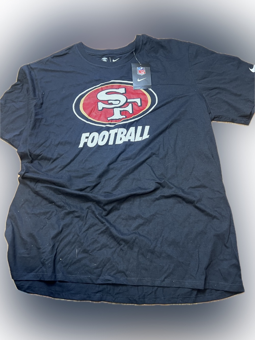 NWT $28 Nike San Francisco 49ers T-Shirt 2XL Black